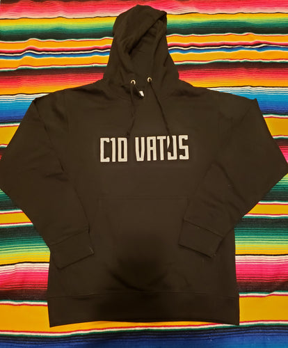Black pullover hoodie - C10 Vatos